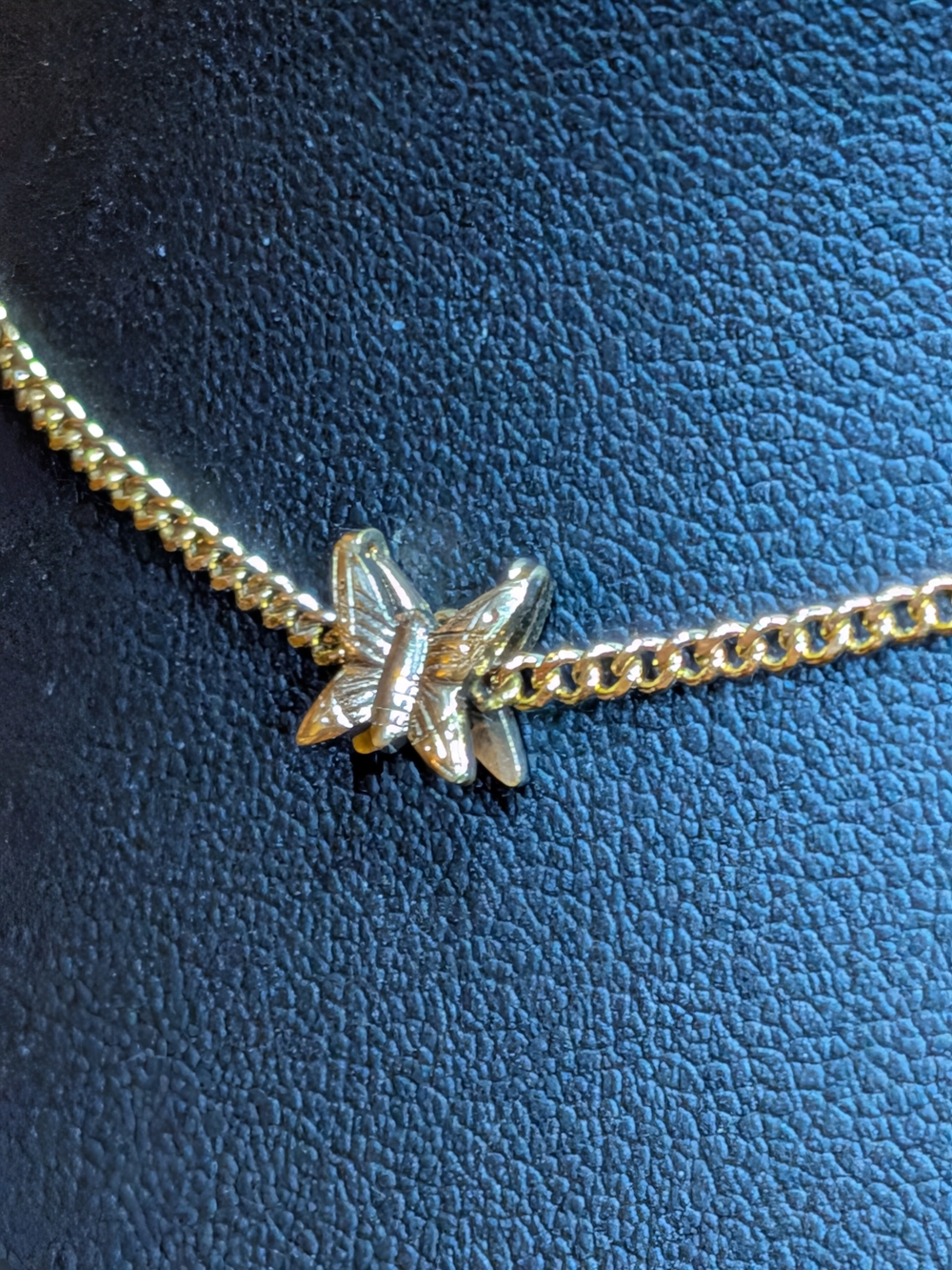 Elegant Dainty Butterfly 12 K Gold Plated Choker Collar Necklace